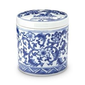 Williams Sonoma Small Blue and White Ginger  Jar